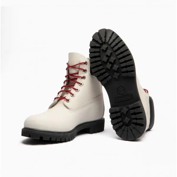 6" PREMIUM Mens Leather Boots White