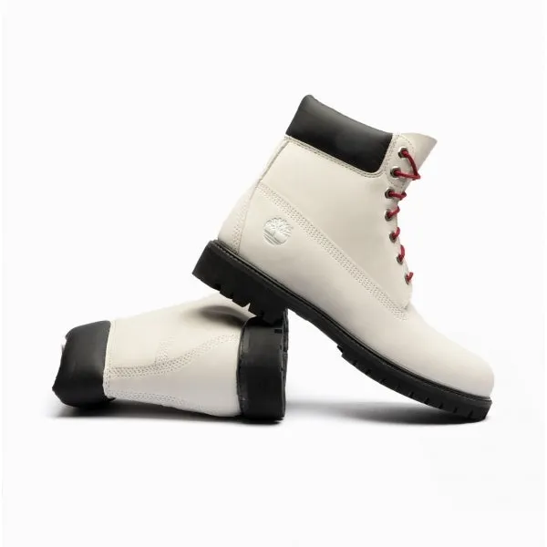 6" PREMIUM Mens Leather Boots White