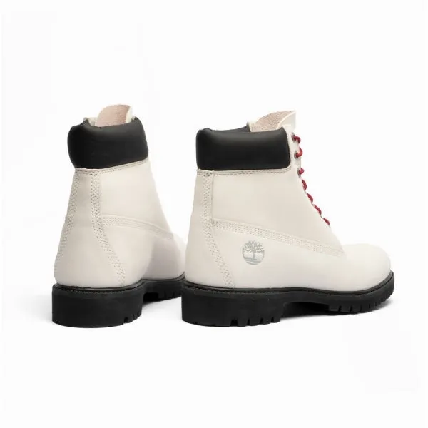 6" PREMIUM Mens Leather Boots White