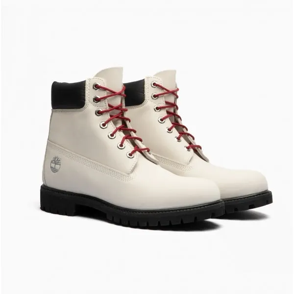 6" PREMIUM Mens Leather Boots White