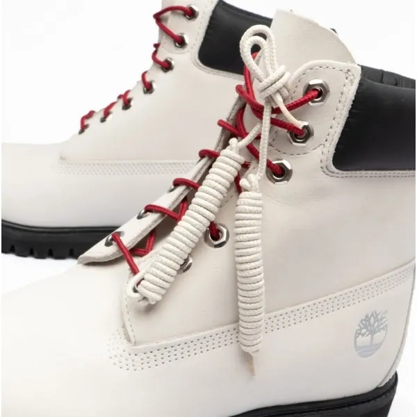 6" PREMIUM Mens Leather Boots White