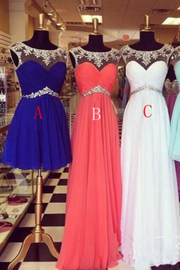 A-line Scoop Zipper Back Beading Prom dress,Cheap prom dress on line, SH79