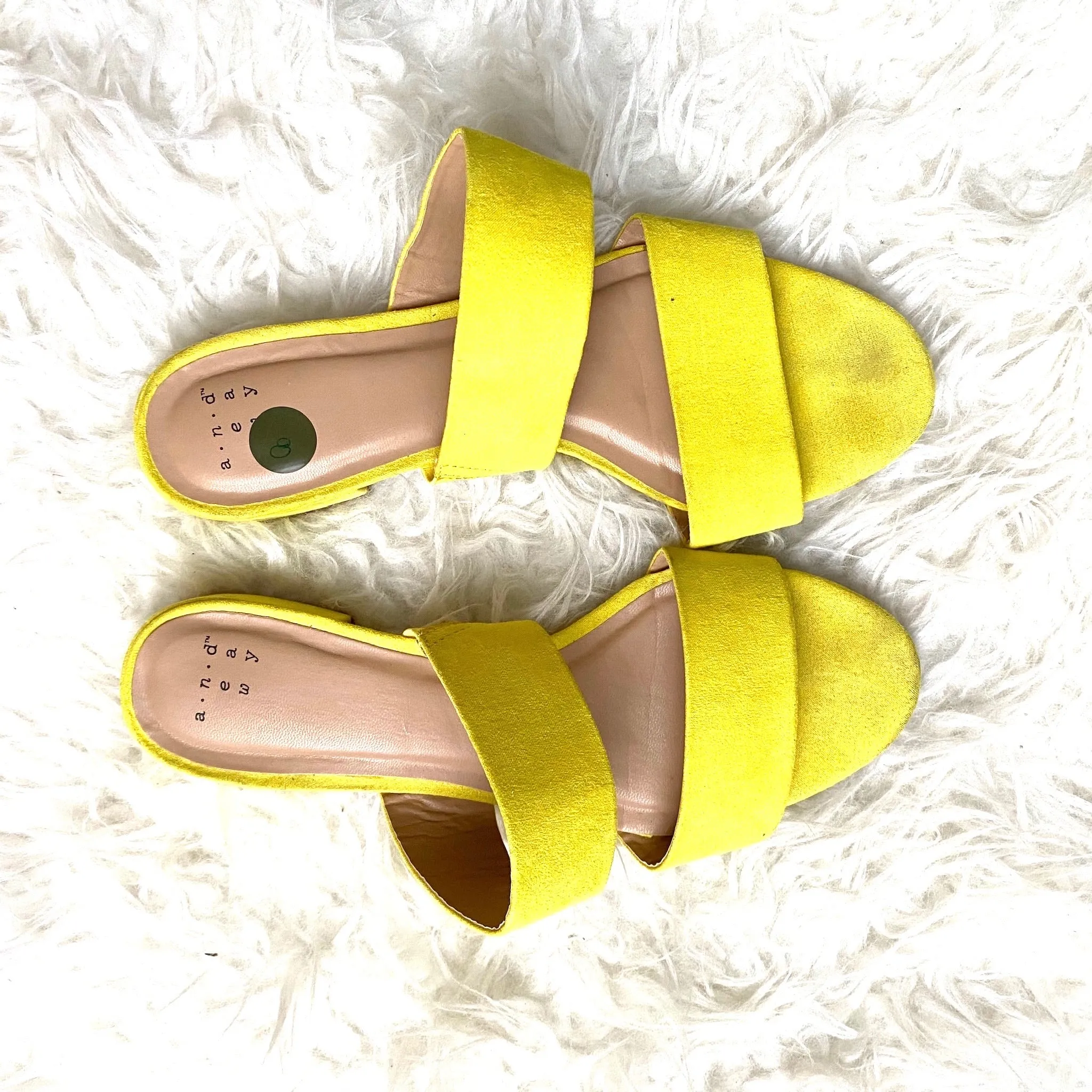 A New Day Yellow Sandal- Size 6.5 (See notes)