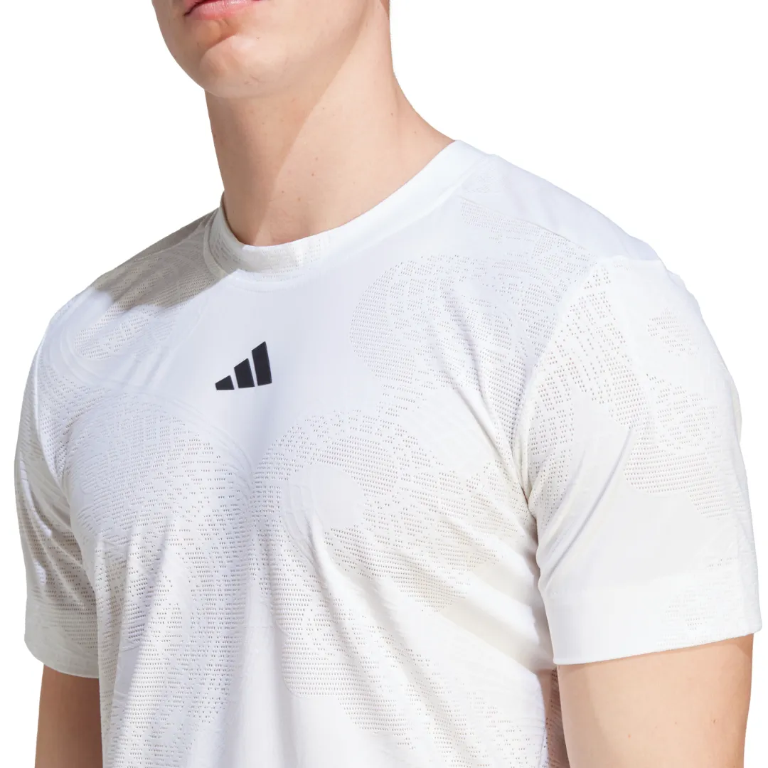 Adidas AEROREADY FreeLift Pro Tennis Mens T-Shirt - White/Black