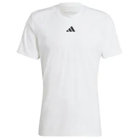 Adidas AEROREADY FreeLift Pro Tennis Mens T-Shirt - White/Black