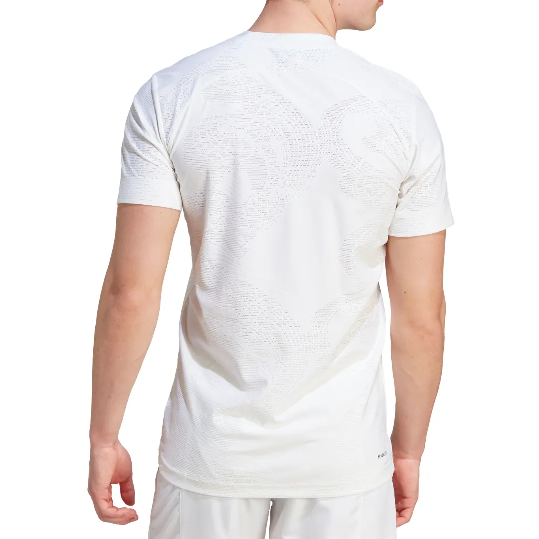 Adidas AEROREADY FreeLift Pro Tennis Mens T-Shirt - White/Black