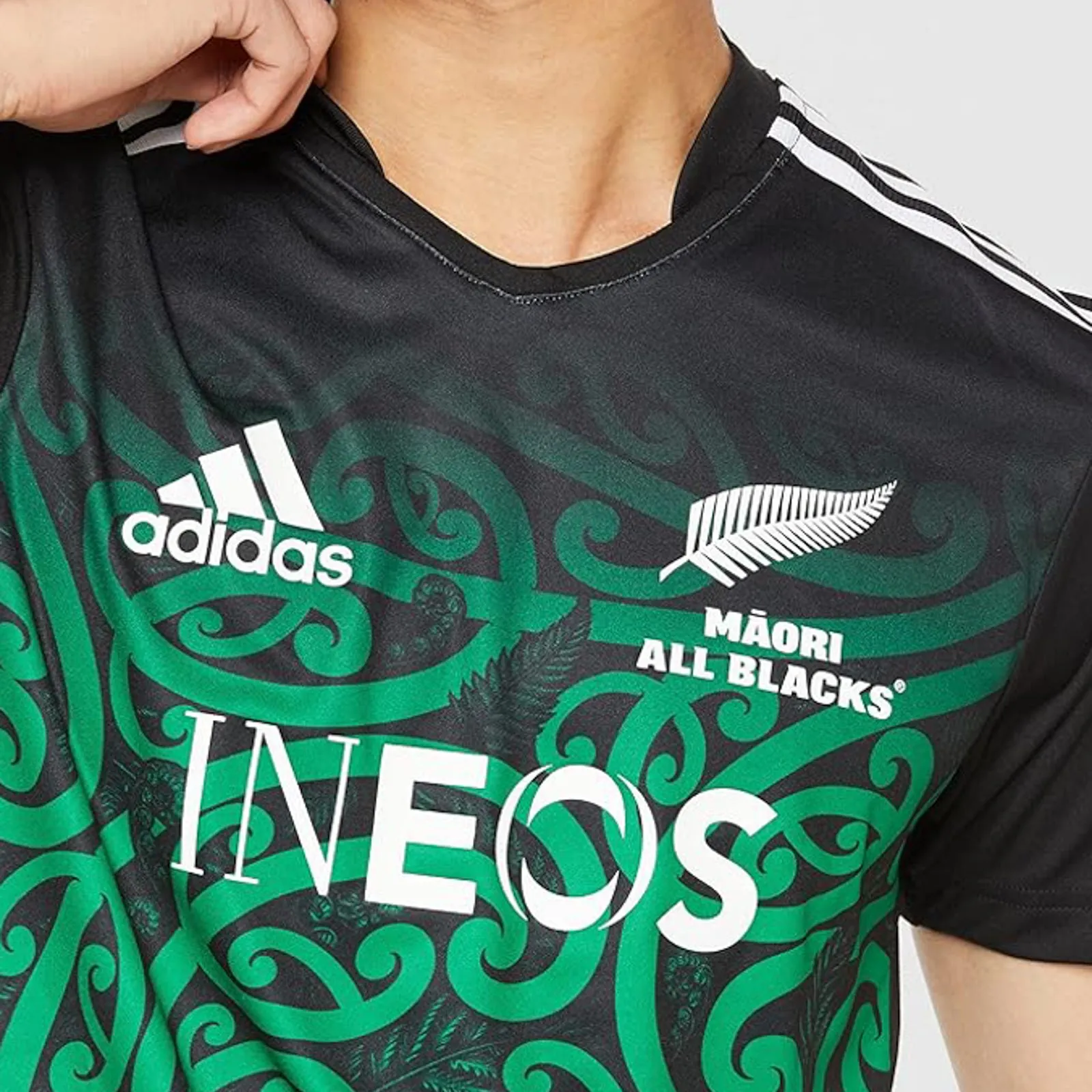 All Blacks Men's Maori Rugby Union Performance T-Shirt by adidas