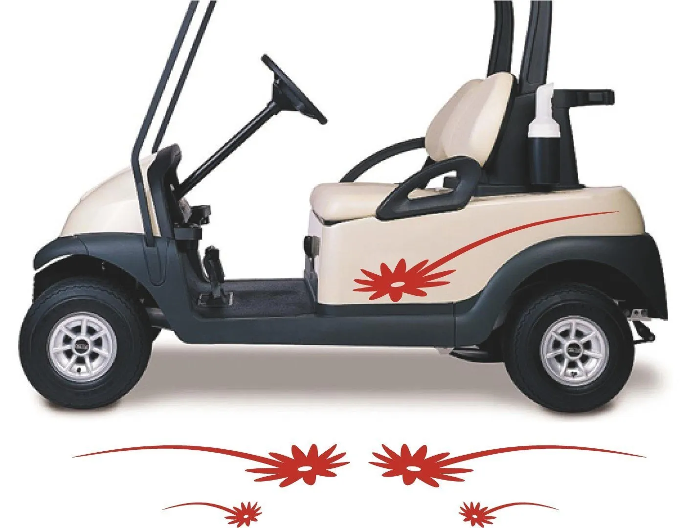 Auto Flower Golf Cart Decals GC74 Select Colors