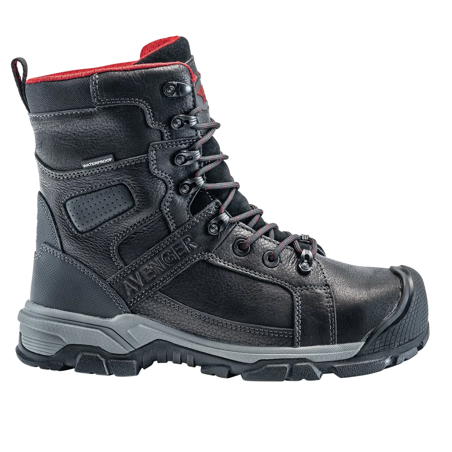 Avenger Mens Ripsaw 8in Black Leather Work Boots