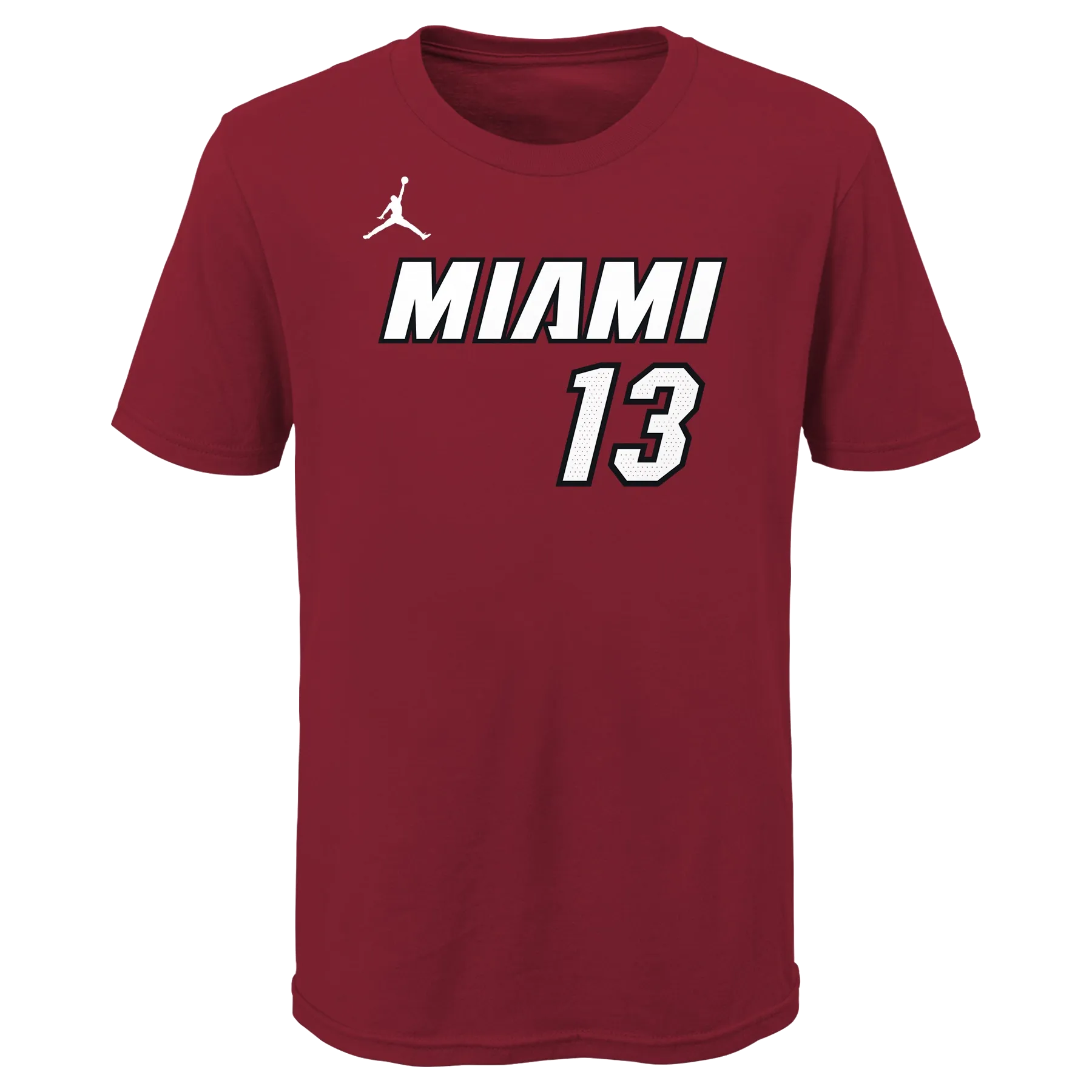 Bam Adebayo Nike Jordan Brand Statement Red Name & Number Kids Tee