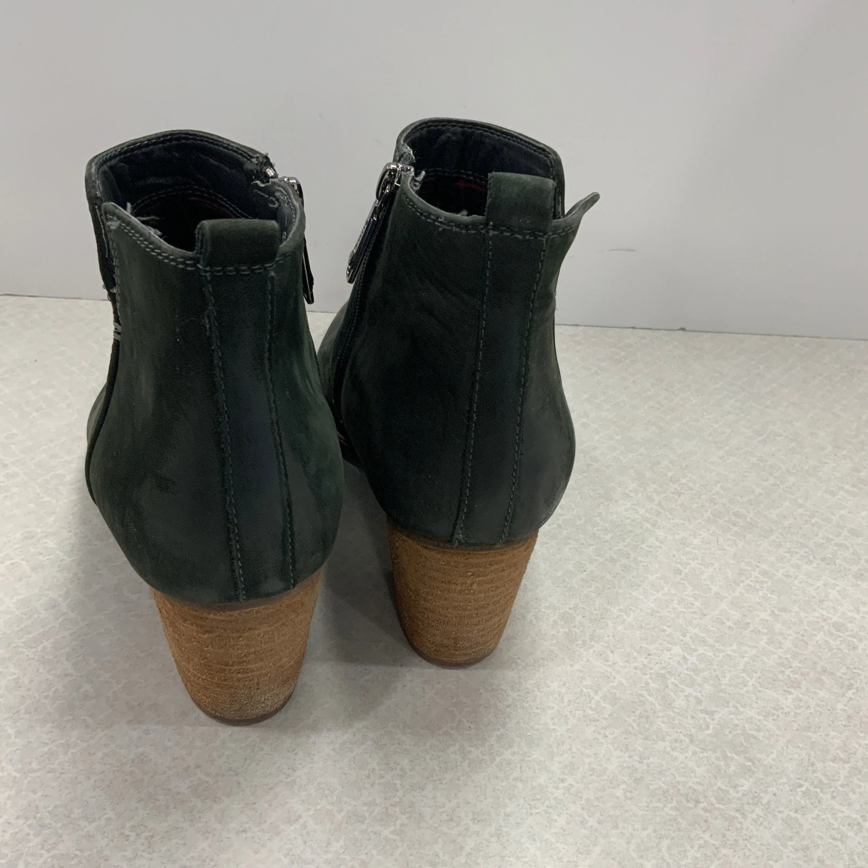 Boots Ankle Heels By Blondo In Green, Size: 10