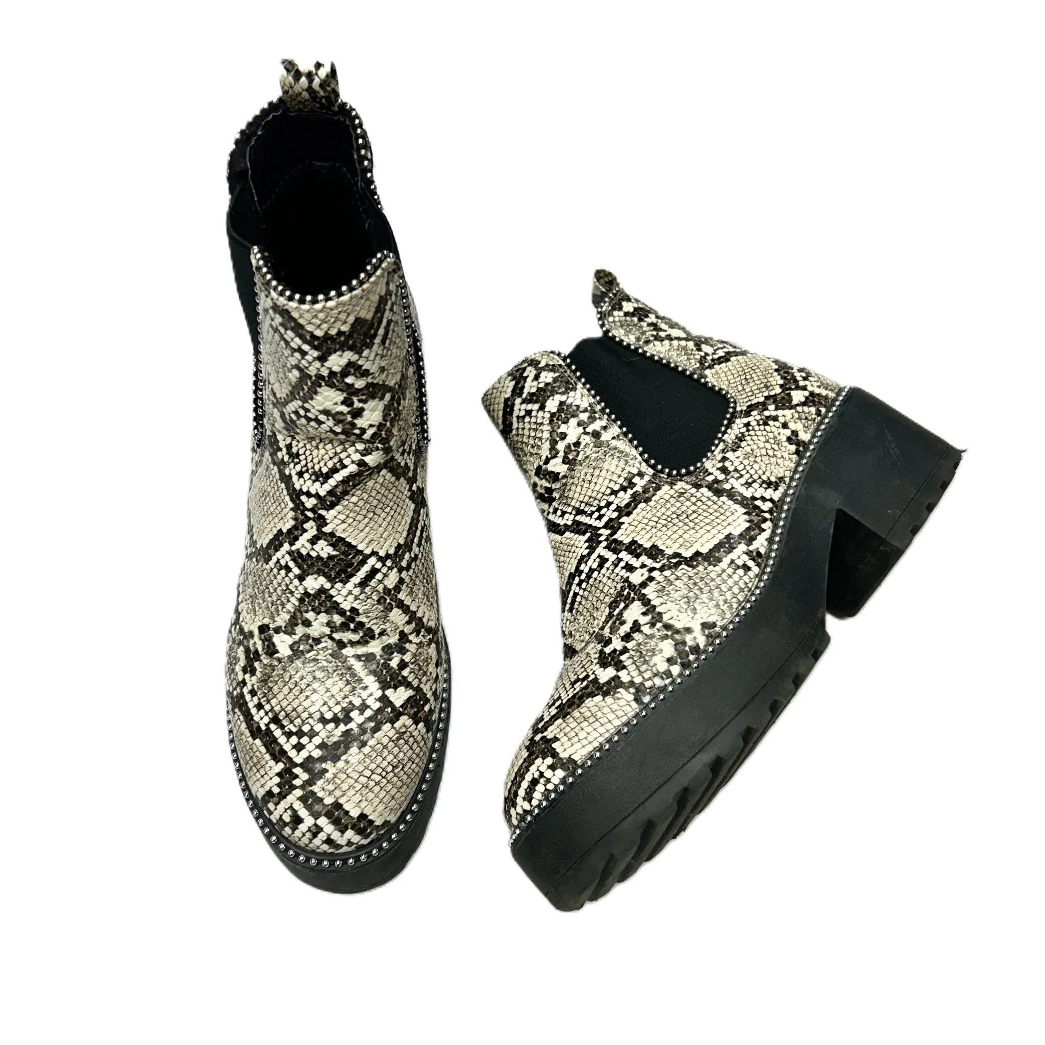 Boots Combat By Tinstree In Snakeskin Print, Size: 9