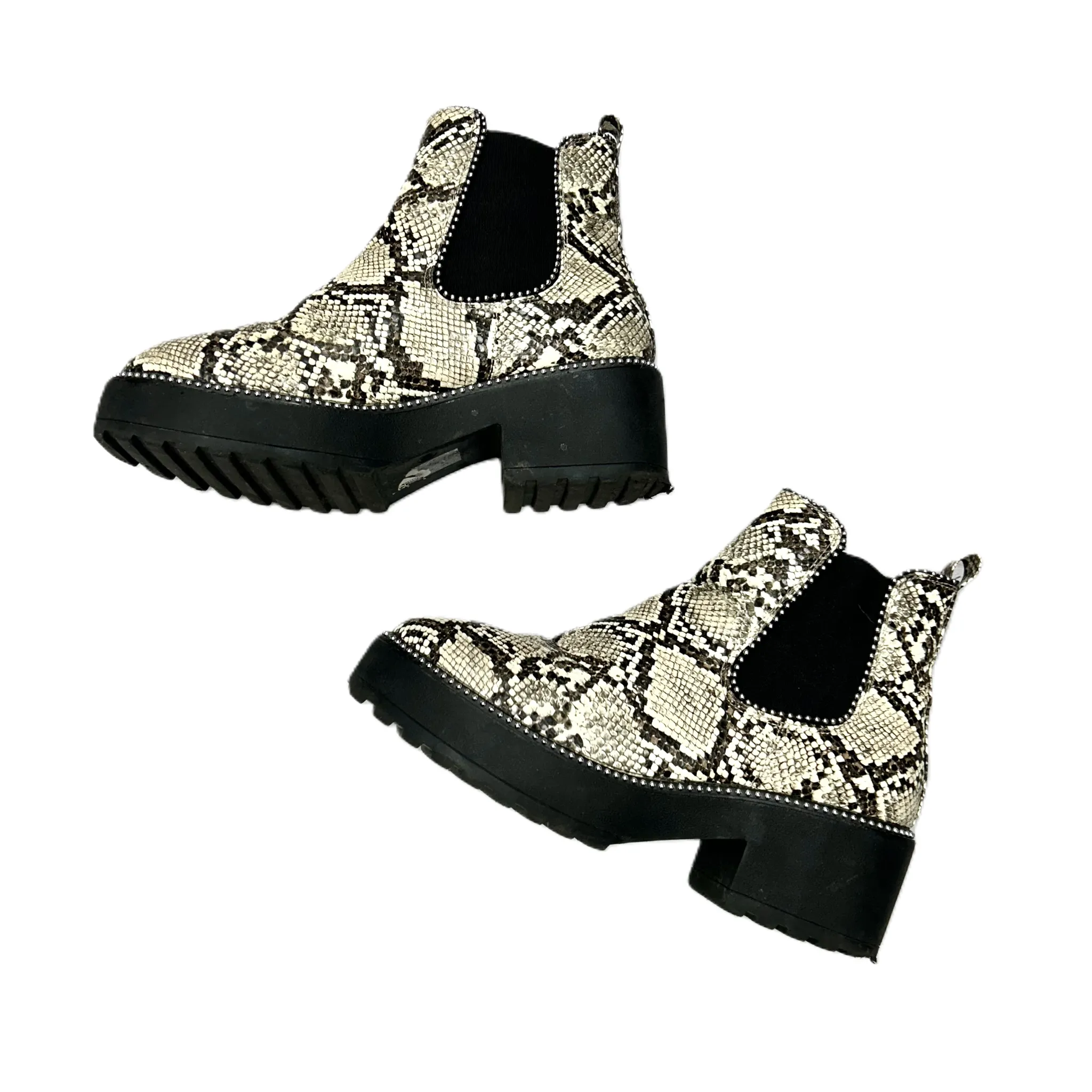 Boots Combat By Tinstree In Snakeskin Print, Size: 9