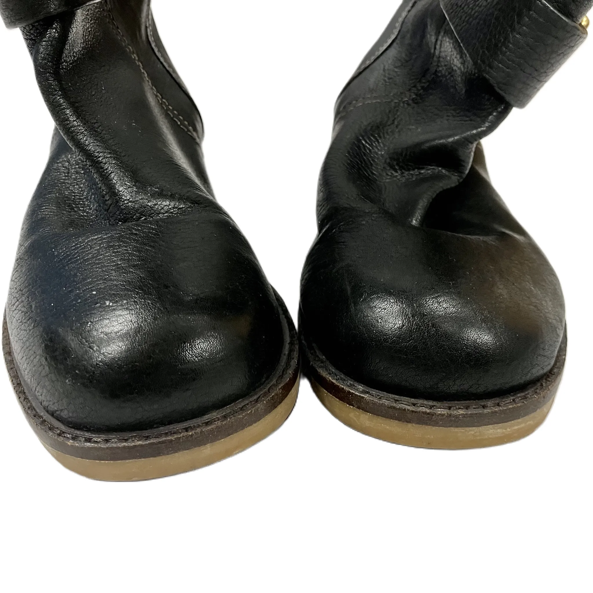 Boots Leather By Lucky Brand In Black, Size: 7