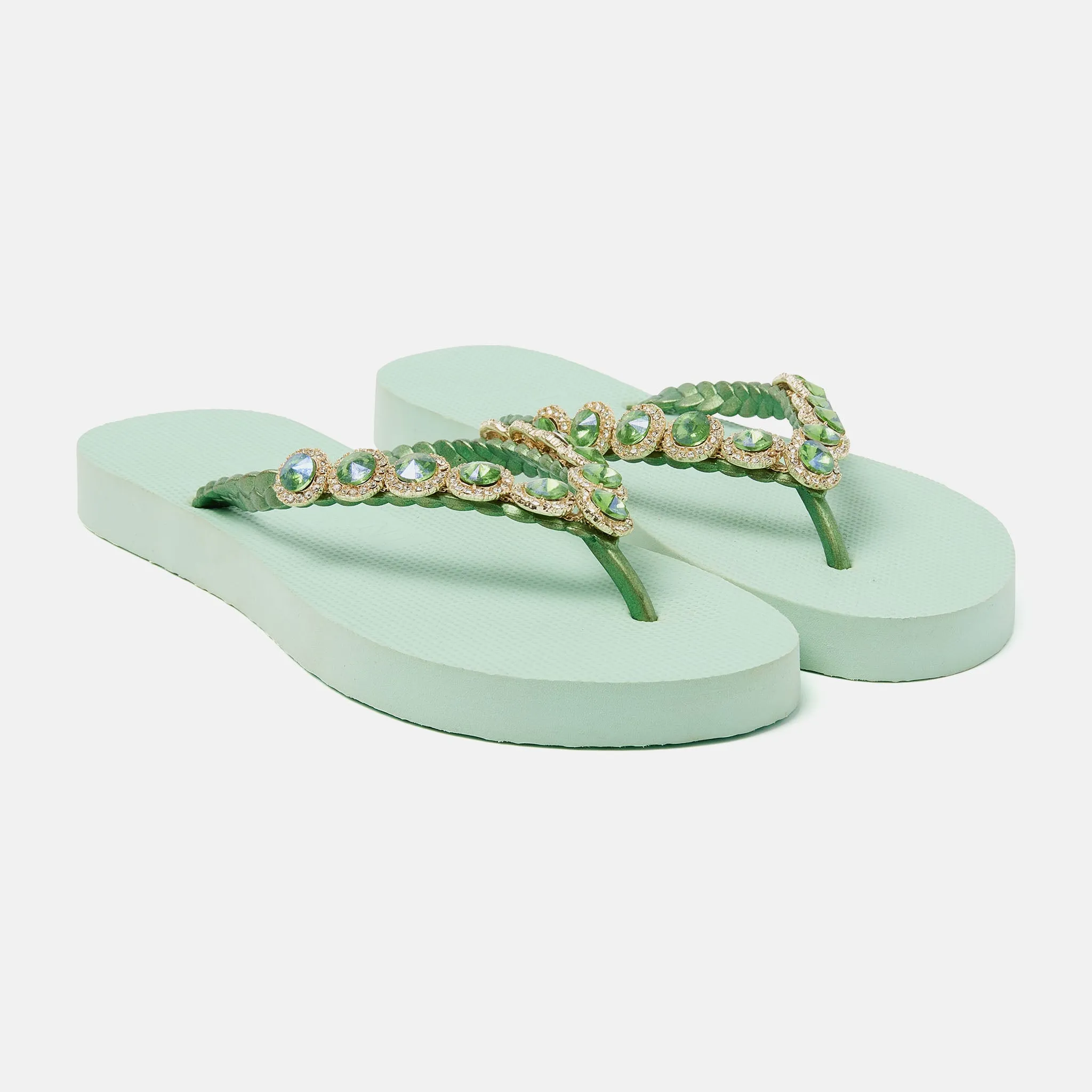 Bora Bora Beach Dames Slippers Mint