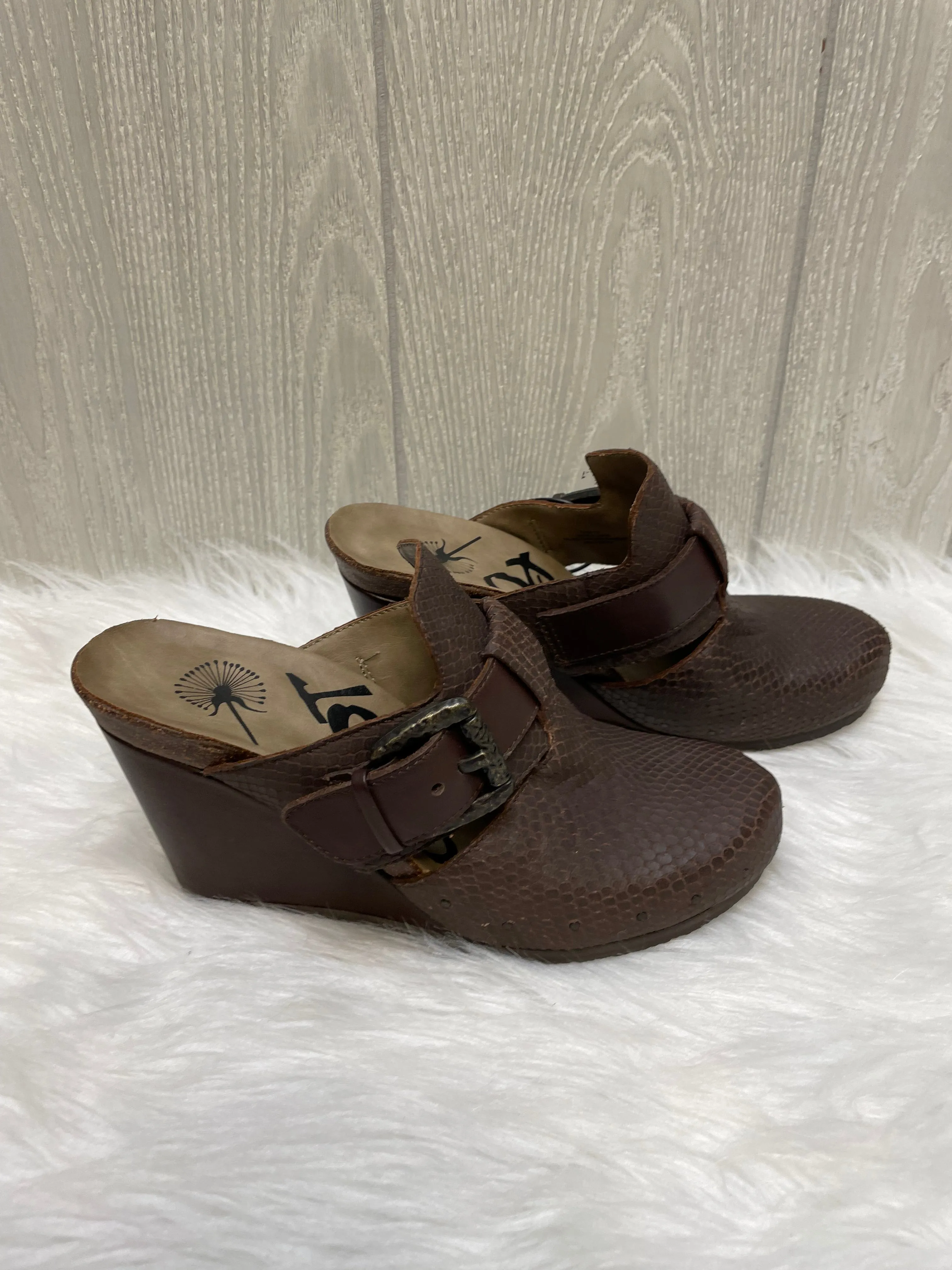 Brown Shoes Heels Wedge Otbt, Size 7