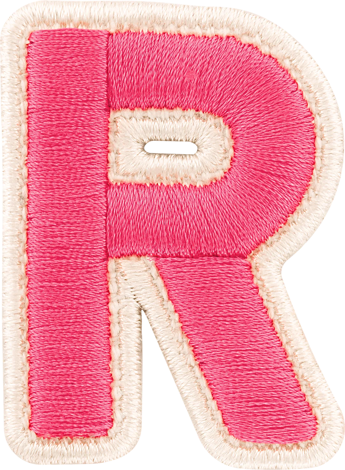 Bubblegum Rolled Embroidery Letter Patch