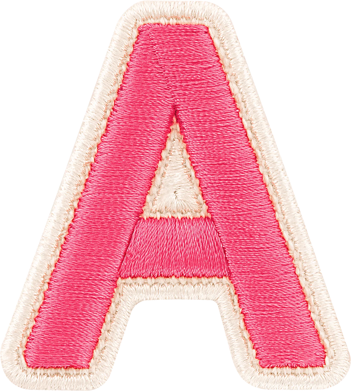 Bubblegum Rolled Embroidery Letter Patch