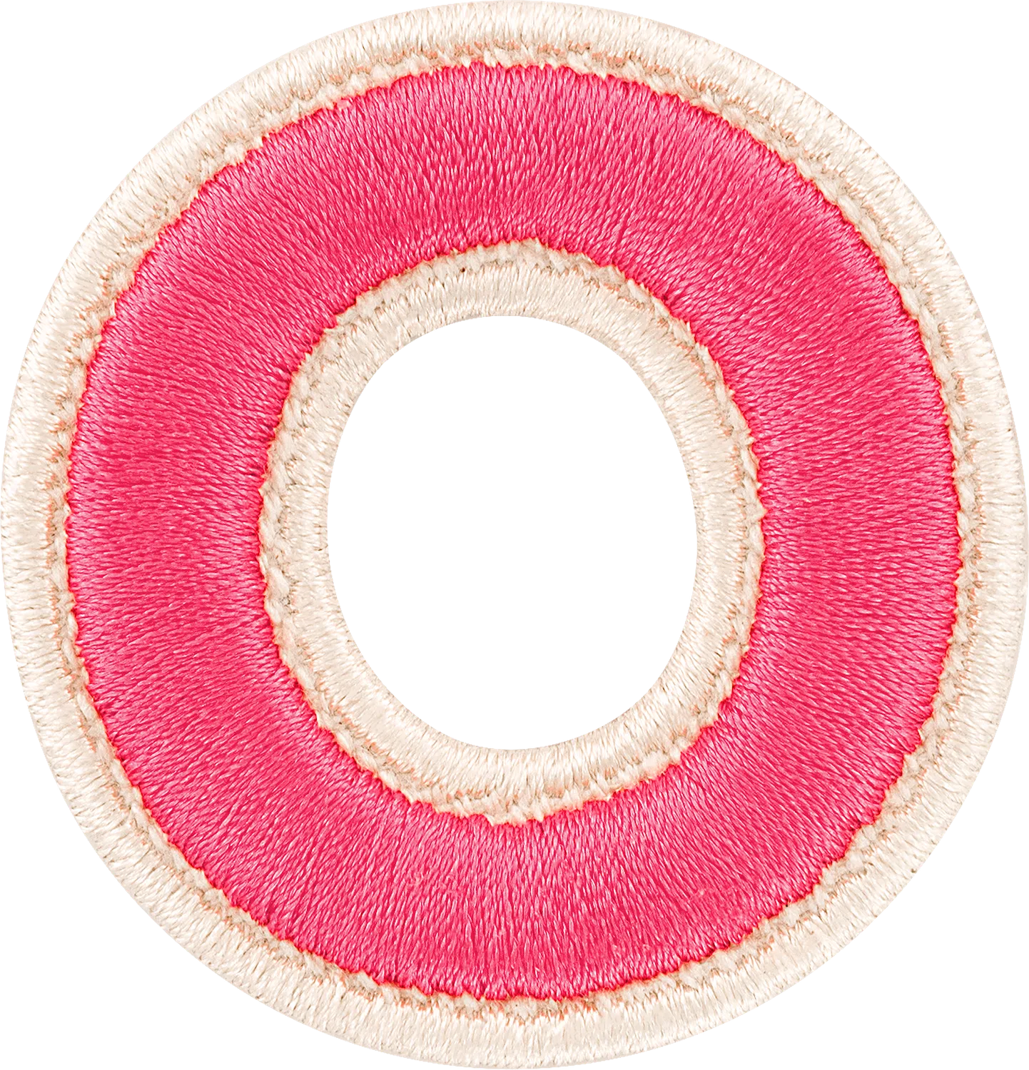 Bubblegum Rolled Embroidery Letter Patch