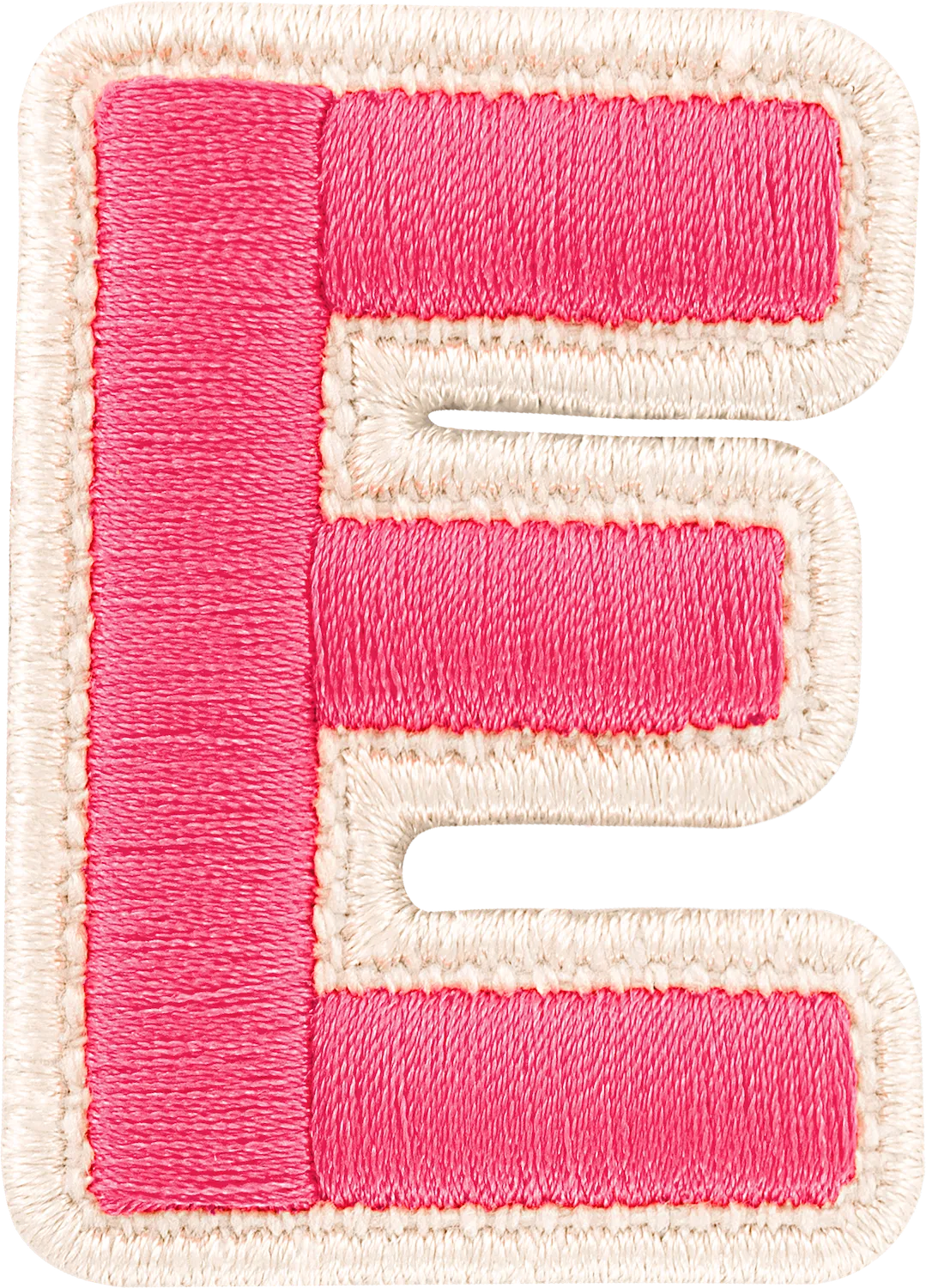 Bubblegum Rolled Embroidery Letter Patch