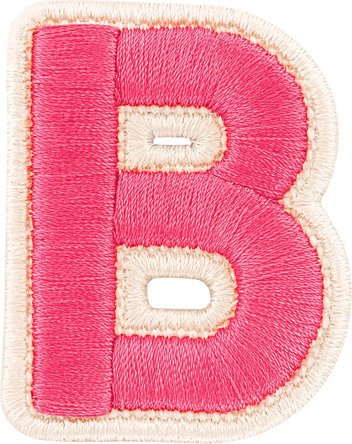 Bubblegum Rolled Embroidery Letter Patch