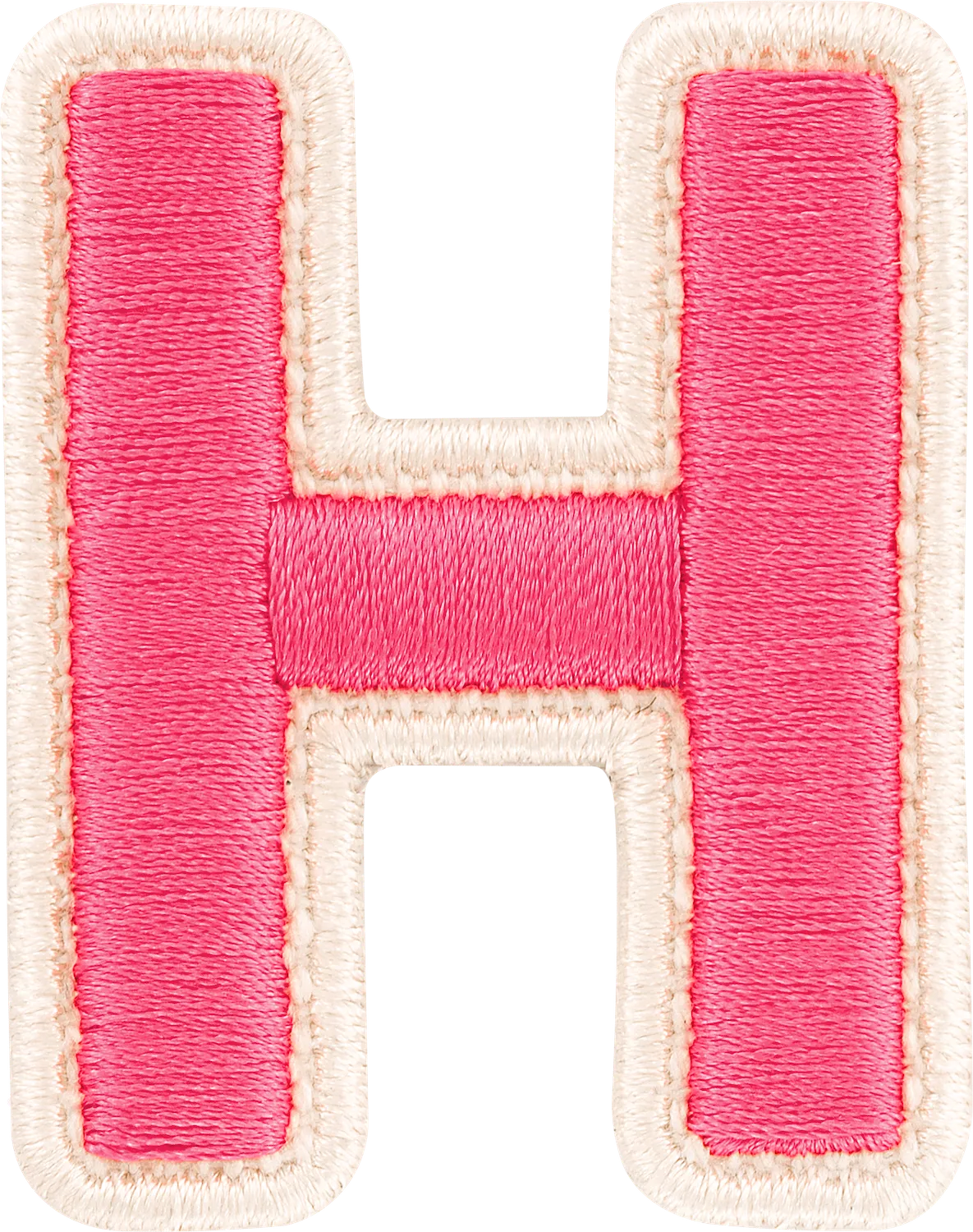 Bubblegum Rolled Embroidery Letter Patch