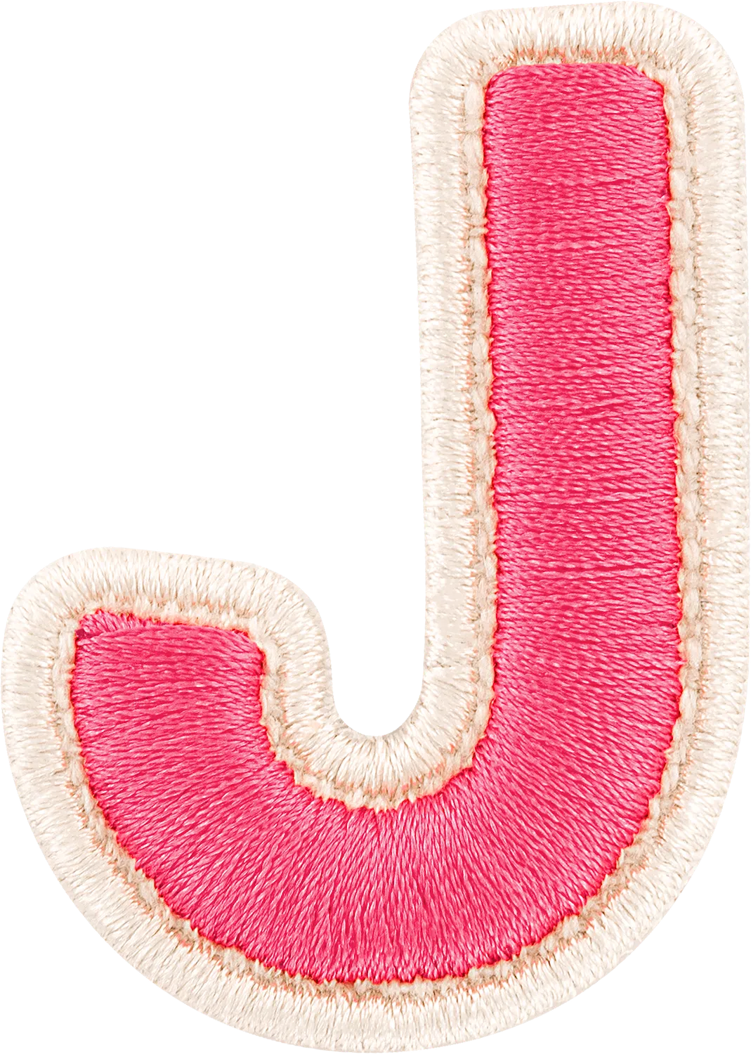 Bubblegum Rolled Embroidery Letter Patch