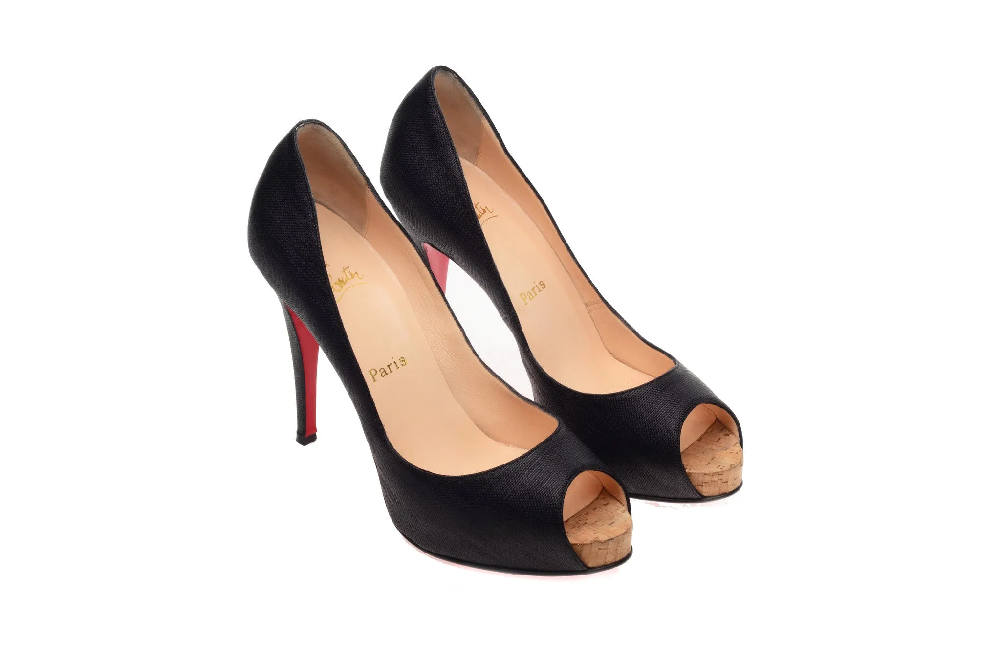 Christian Louboutin - Black Peep Toe Pumps - IT 39 1/2