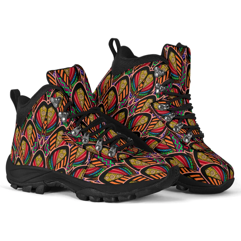 Colorful Feather Alpine Boots