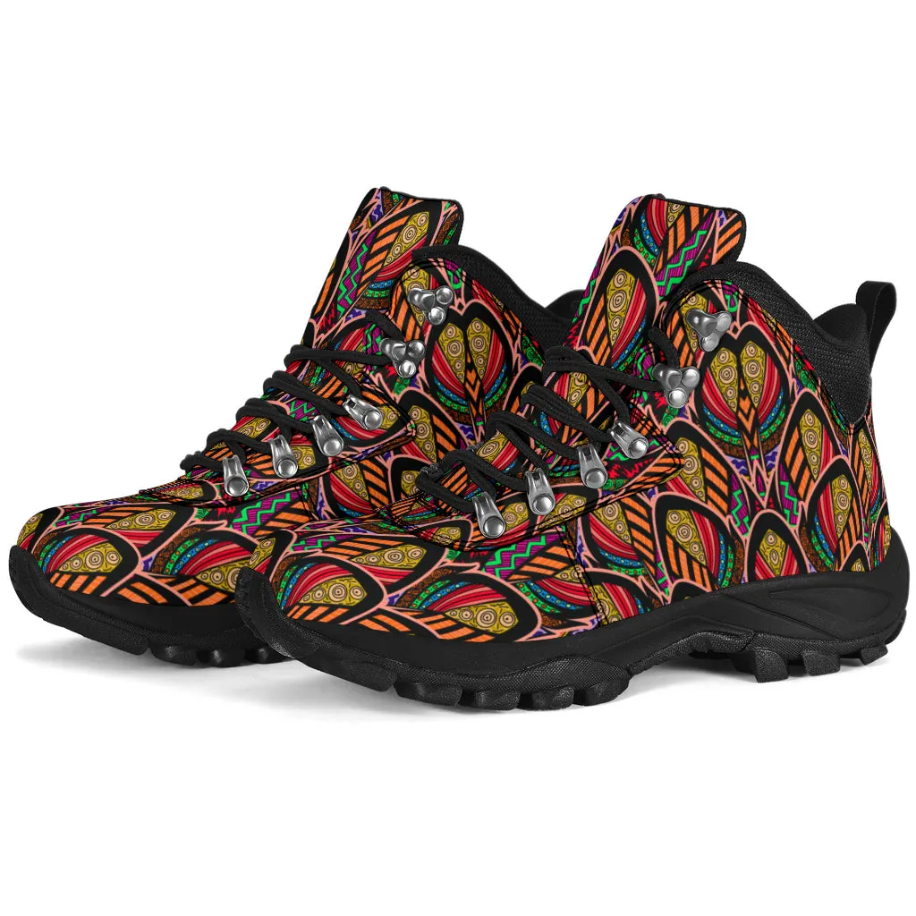 Colorful Feather Alpine Boots