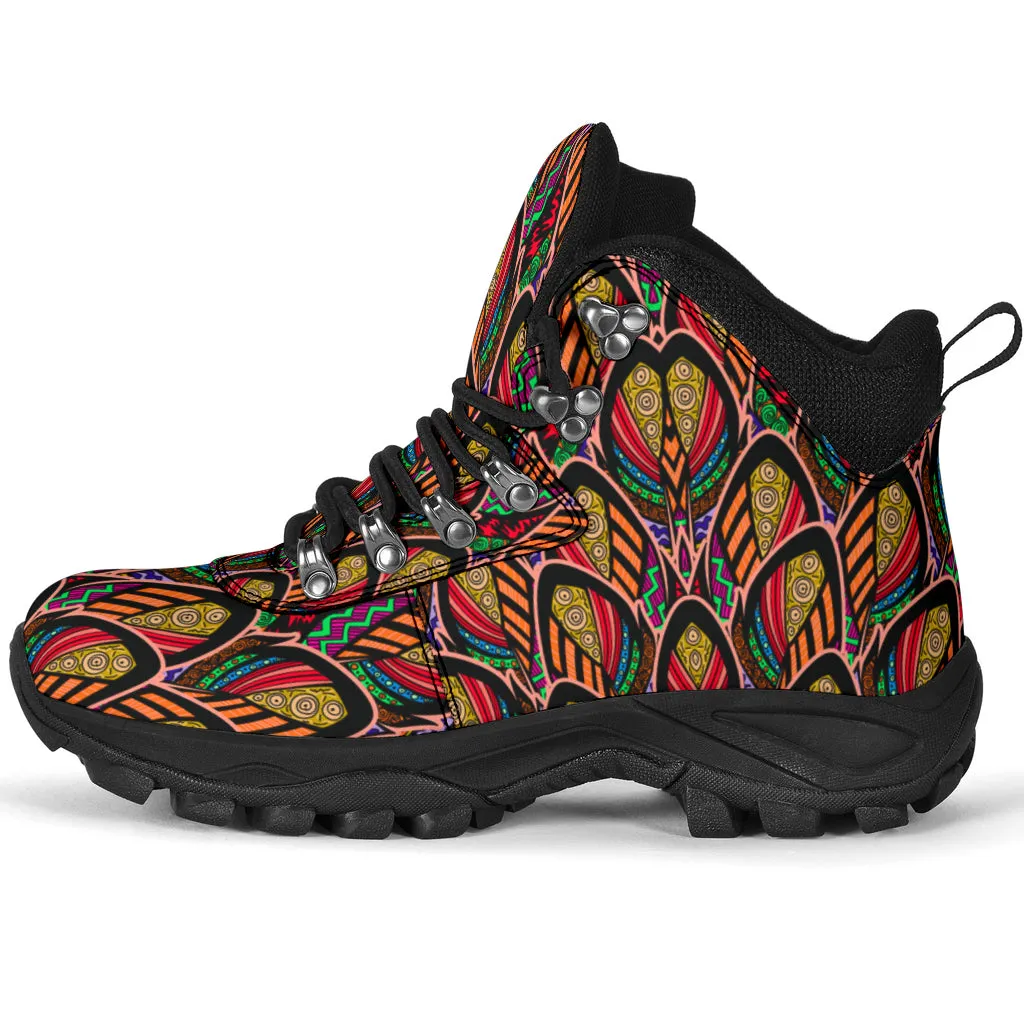 Colorful Feather Alpine Boots