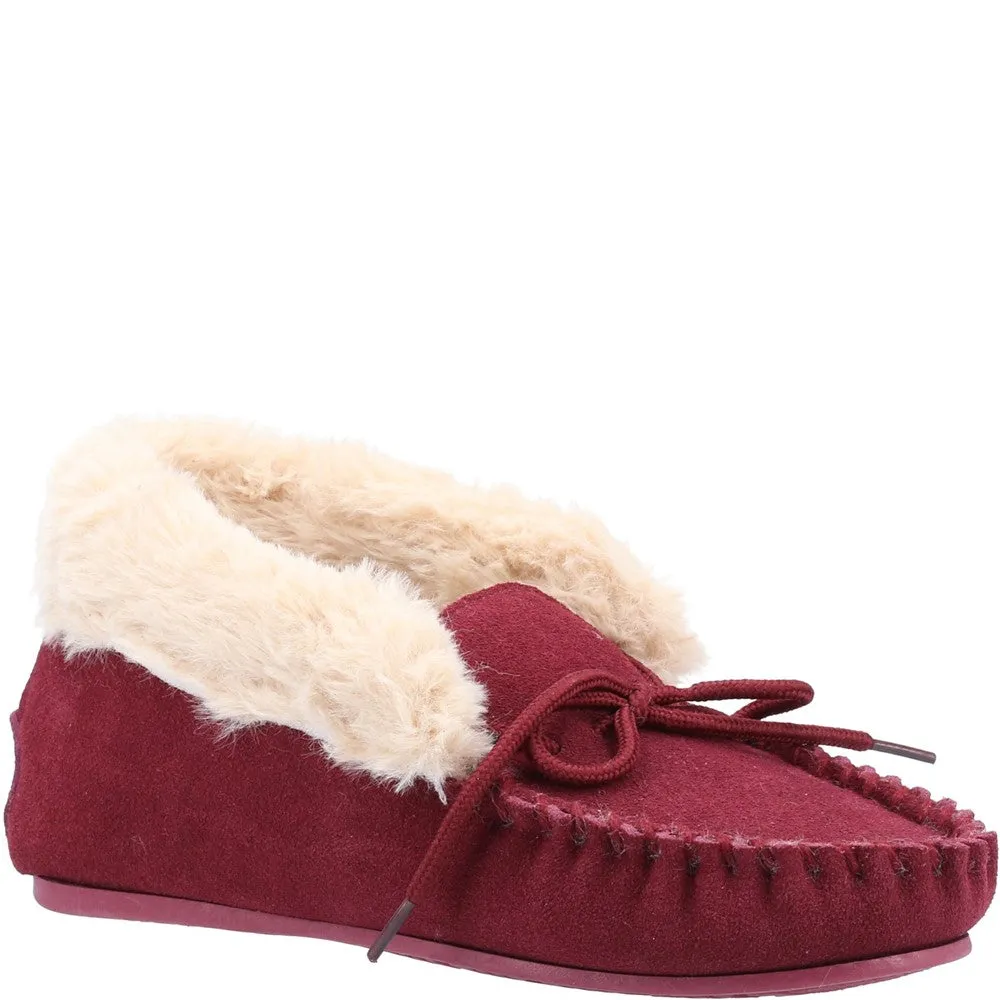 Dark Red Philippa Slippers