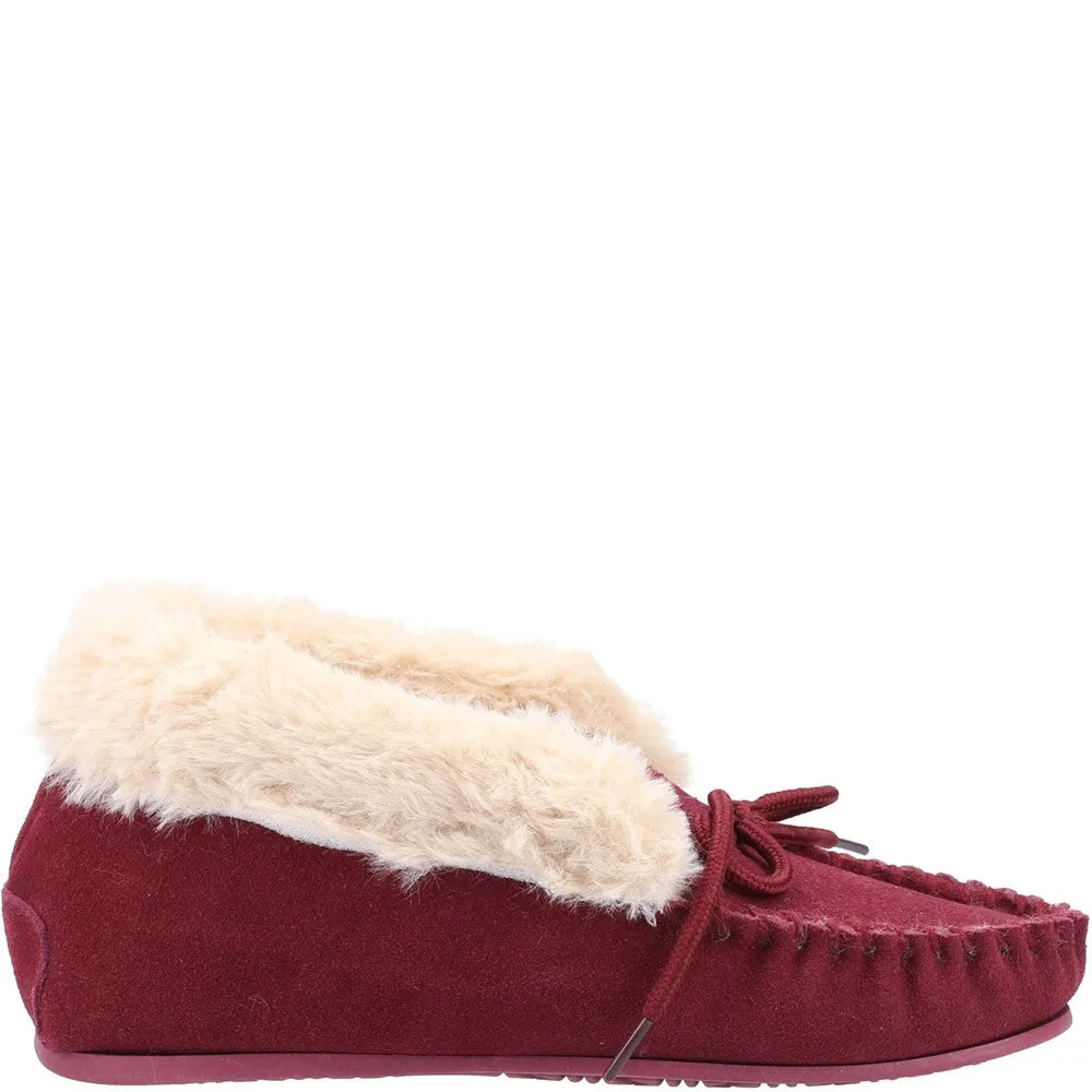 Dark Red Philippa Slippers