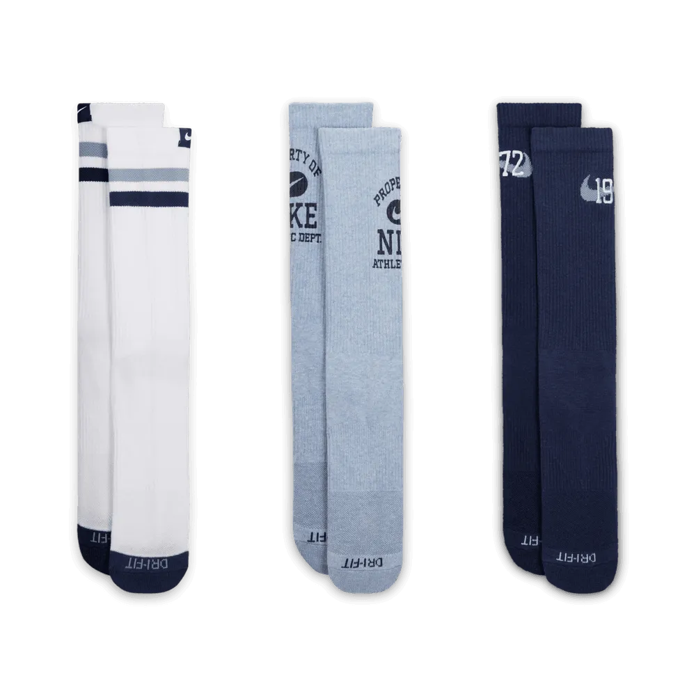 Everyday Cushioned Crew Socks (3 Pairs) 'Multi Color'