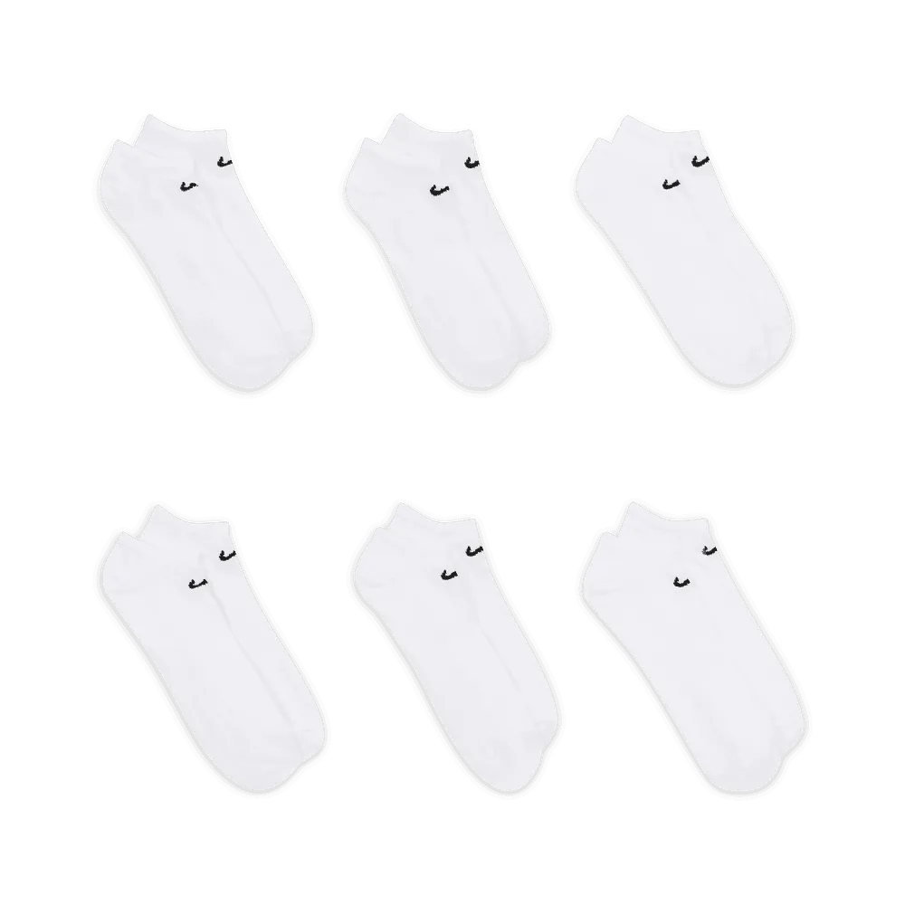 Everyday Lightweight Training No-Show Socks (6 Pairs) 'White'