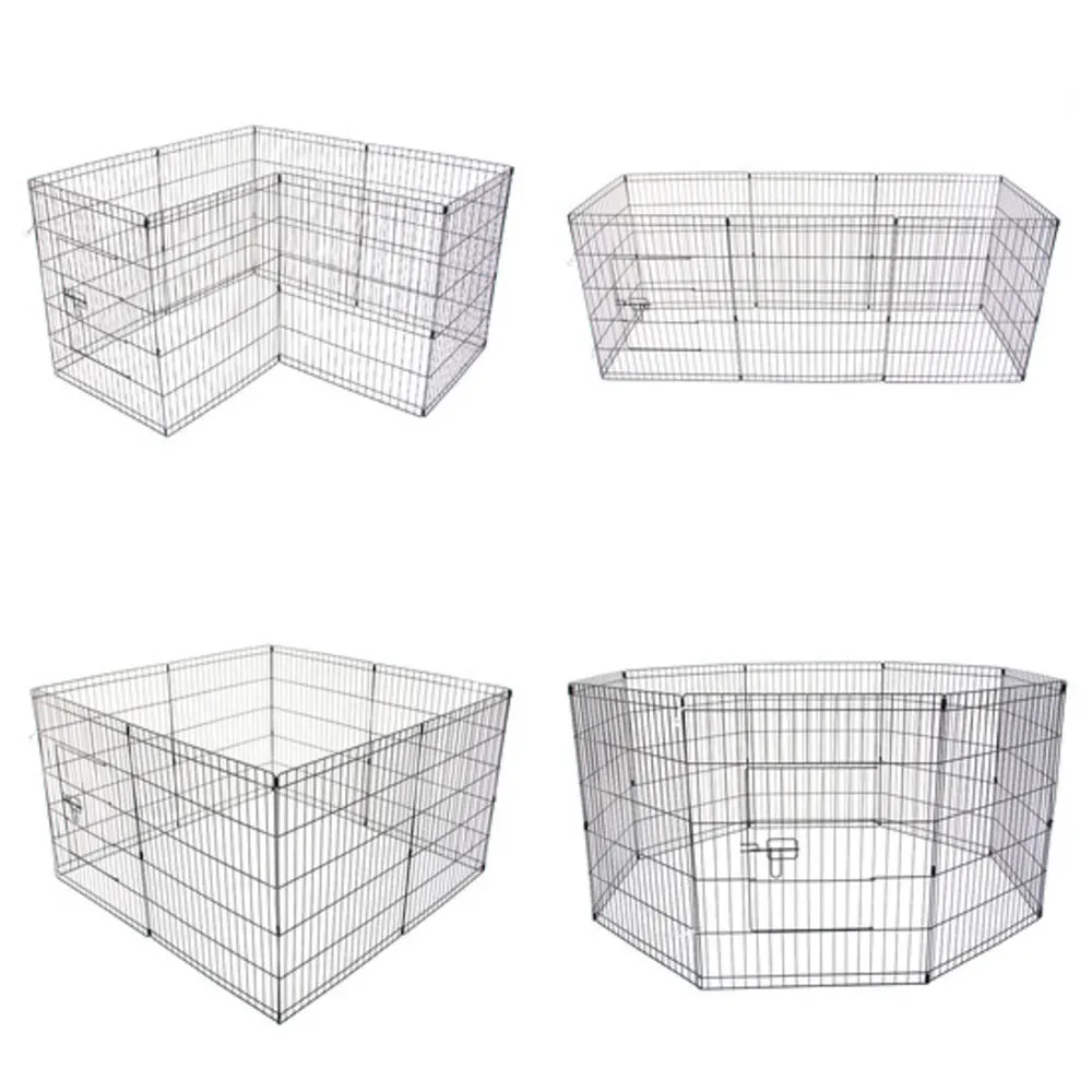 Foldable 8-Panel Pet Playpen Steel Frame 36in - Paw Mate