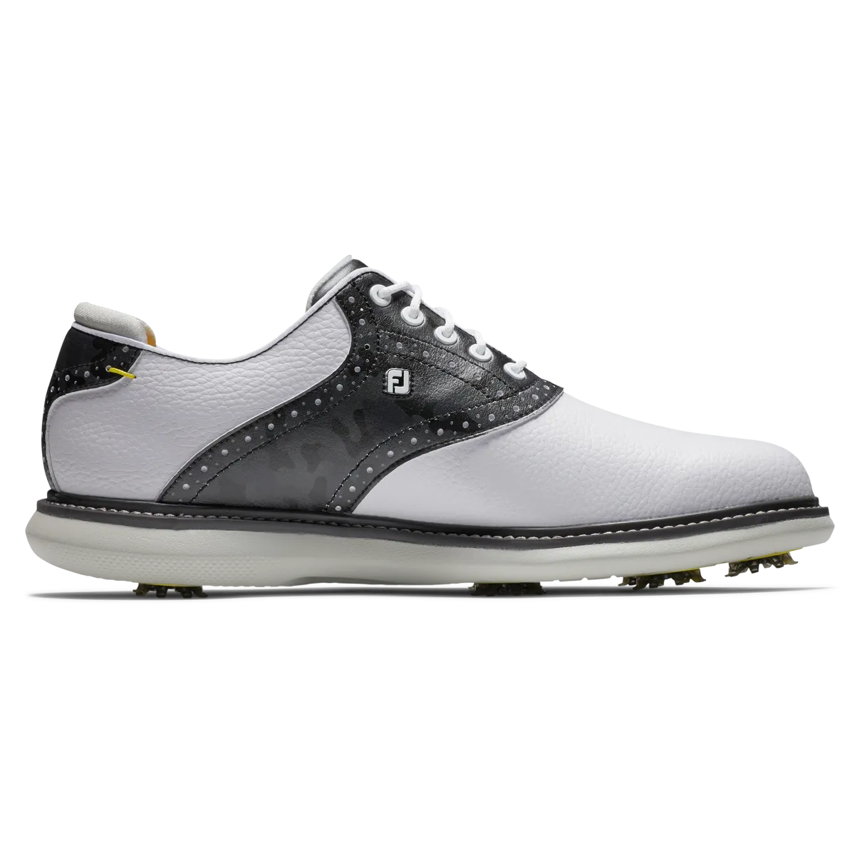 FootJoy Men's Traditions Golf Shoes- White/Black Camo