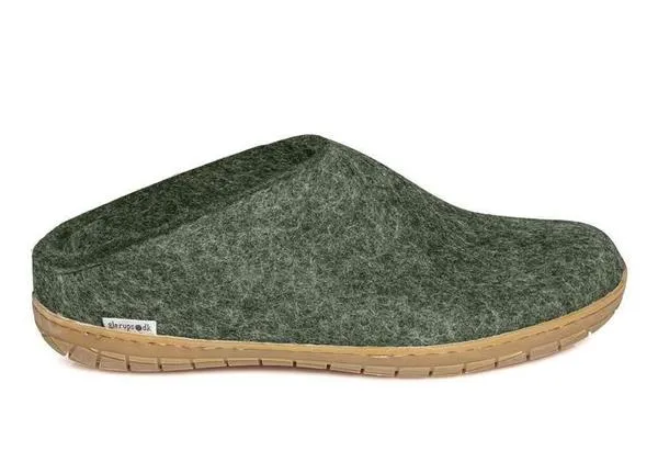 Glerups Unisex Model BR Wool Slipper Rubber Sole