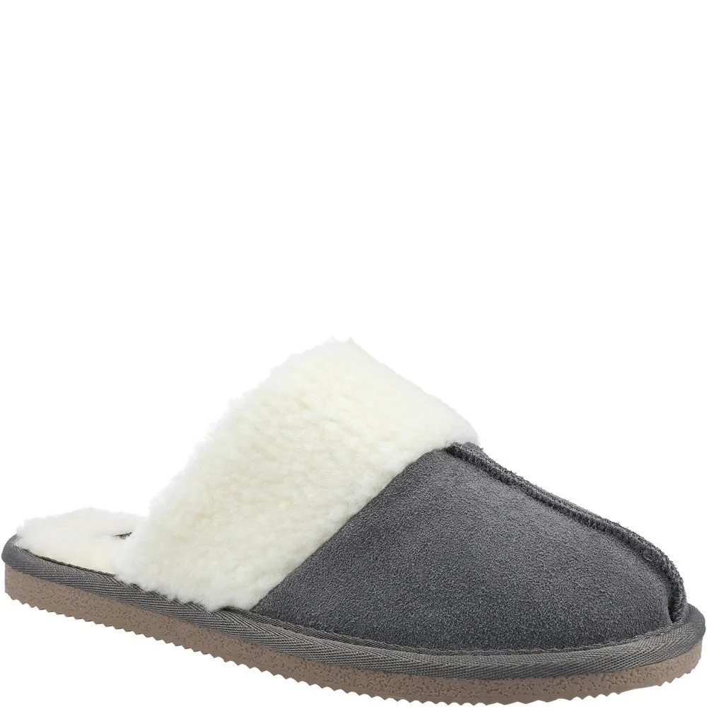 Grey Arianna Mule Slippers