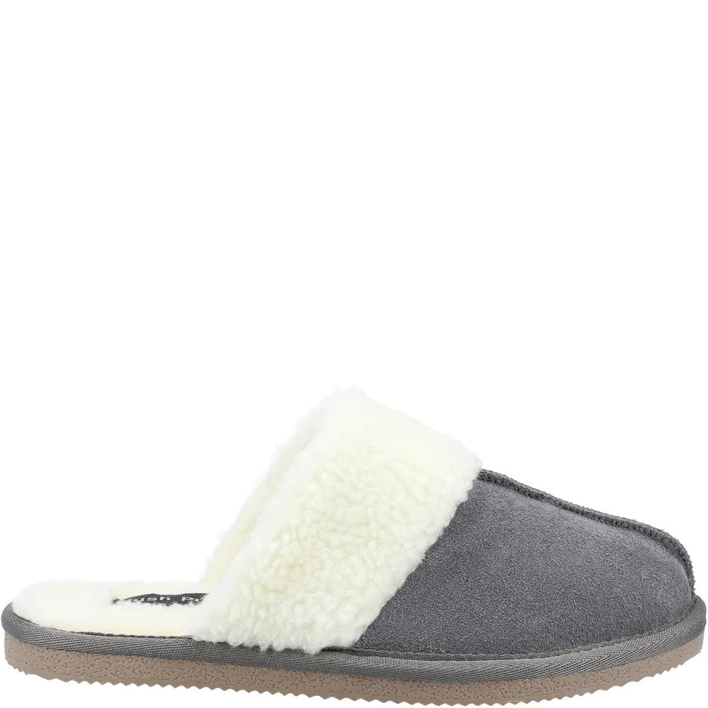 Grey Arianna Mule Slippers