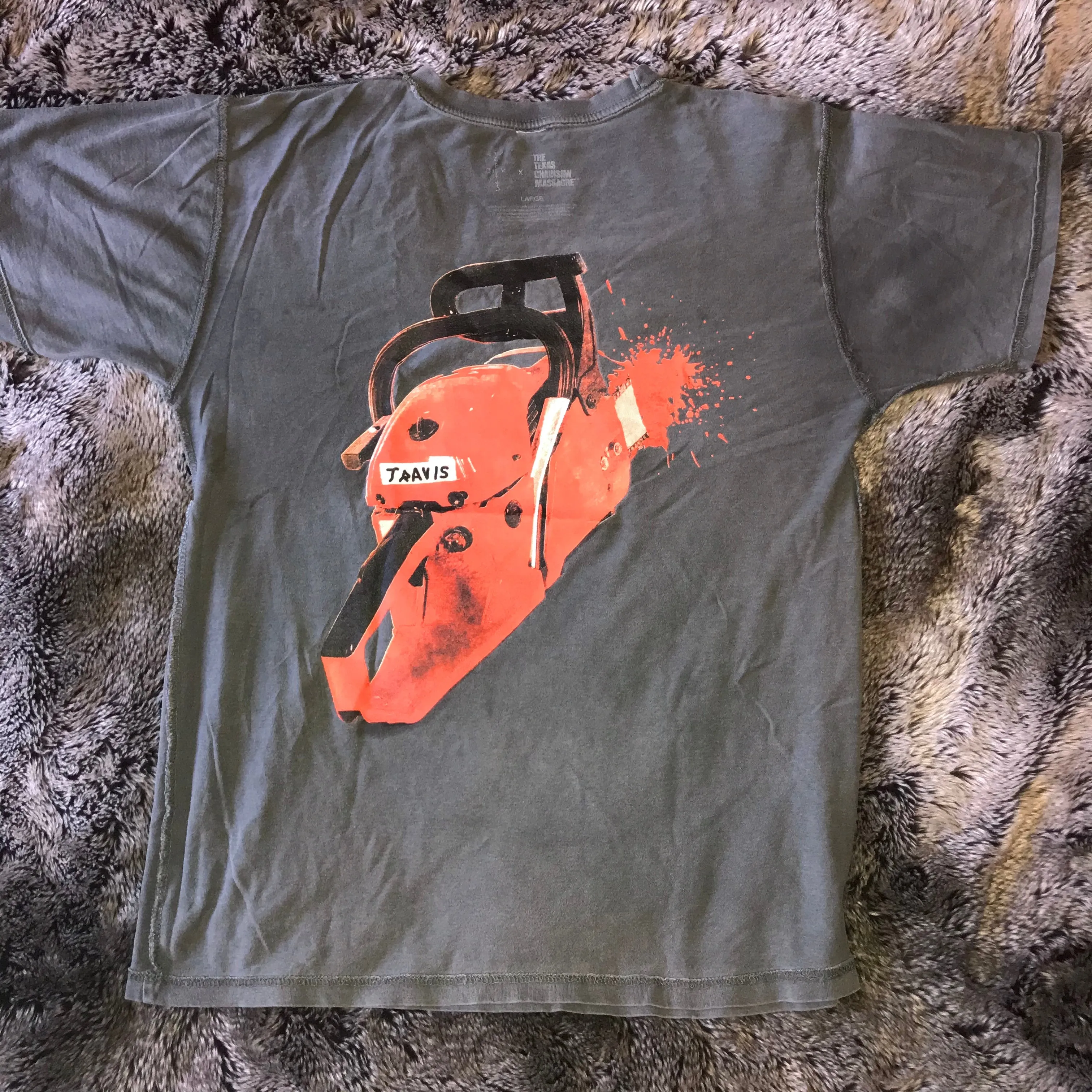 Halloween 2017 Texas Chainsaw Massacre Reversible Tee (Grey)