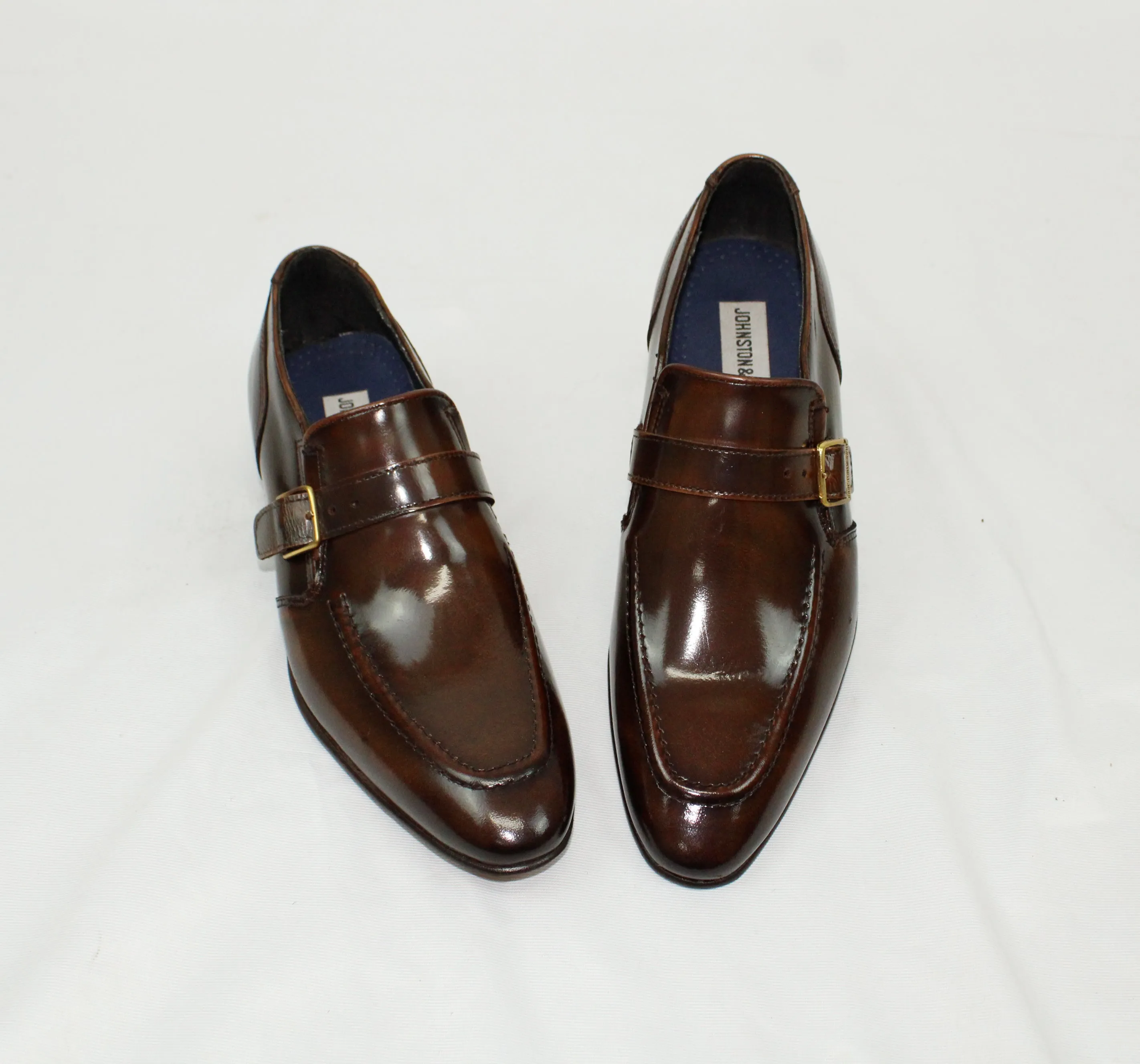 Johnston & Murphy Strap Mocassin Walnut Brown