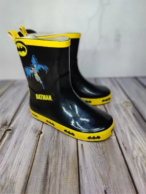 Kids Wellington Welly Boots Batman Black Girls/Boys 7-12