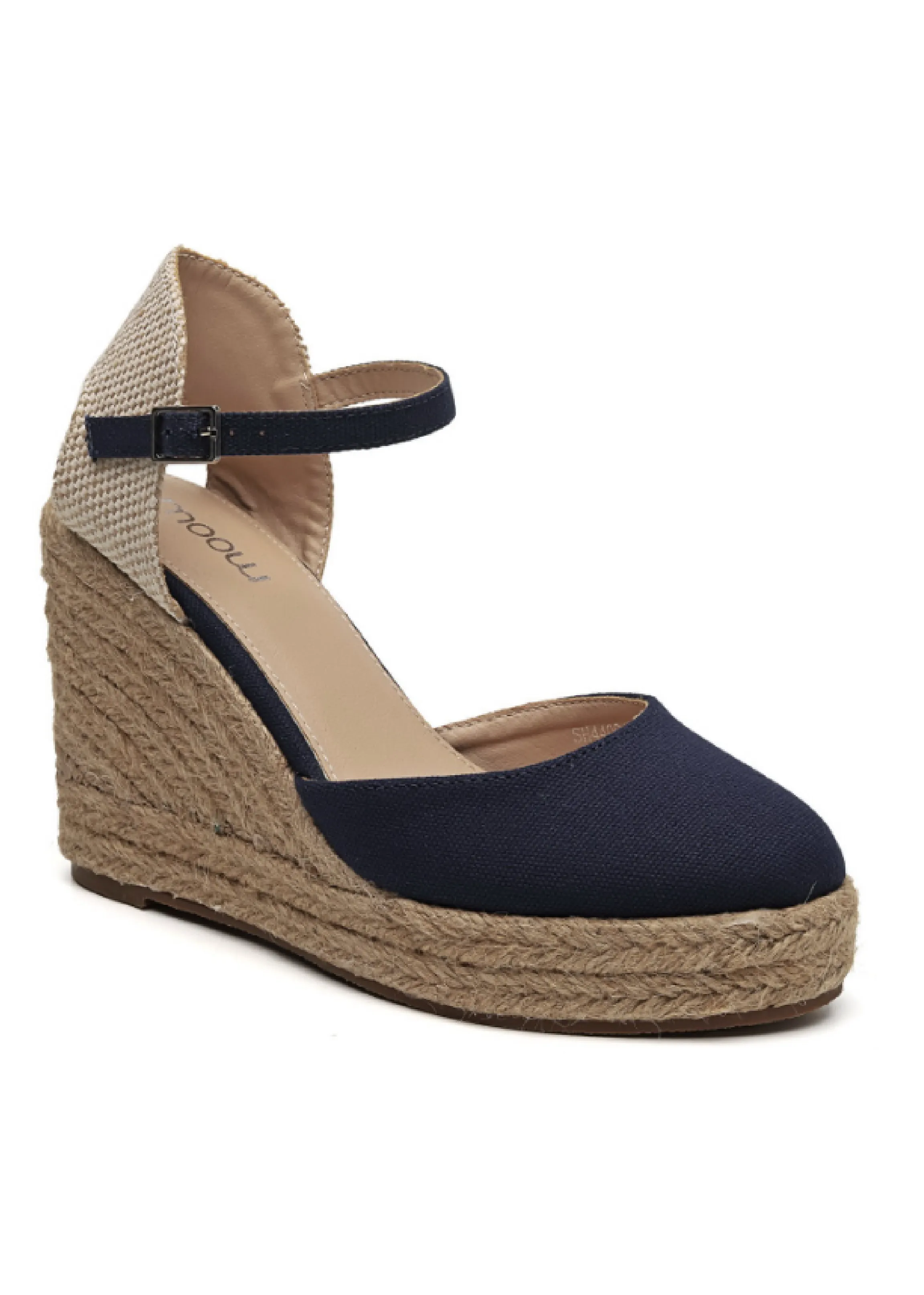 Lilith Navy Wedge Espadrille Sandals