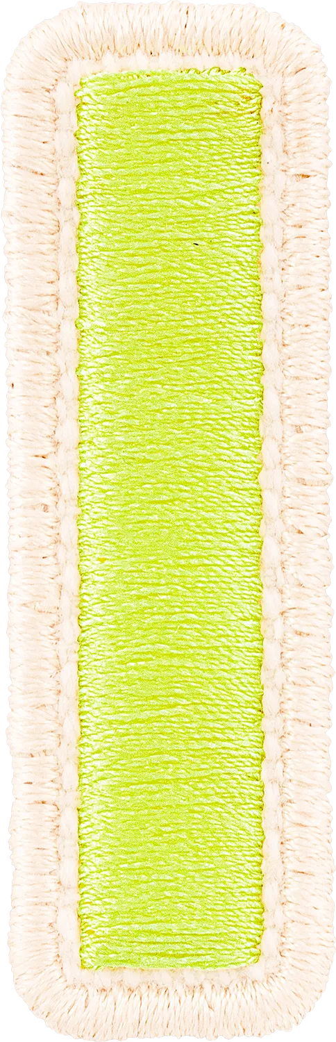 Lime Rolled Embroidery Letter Patch