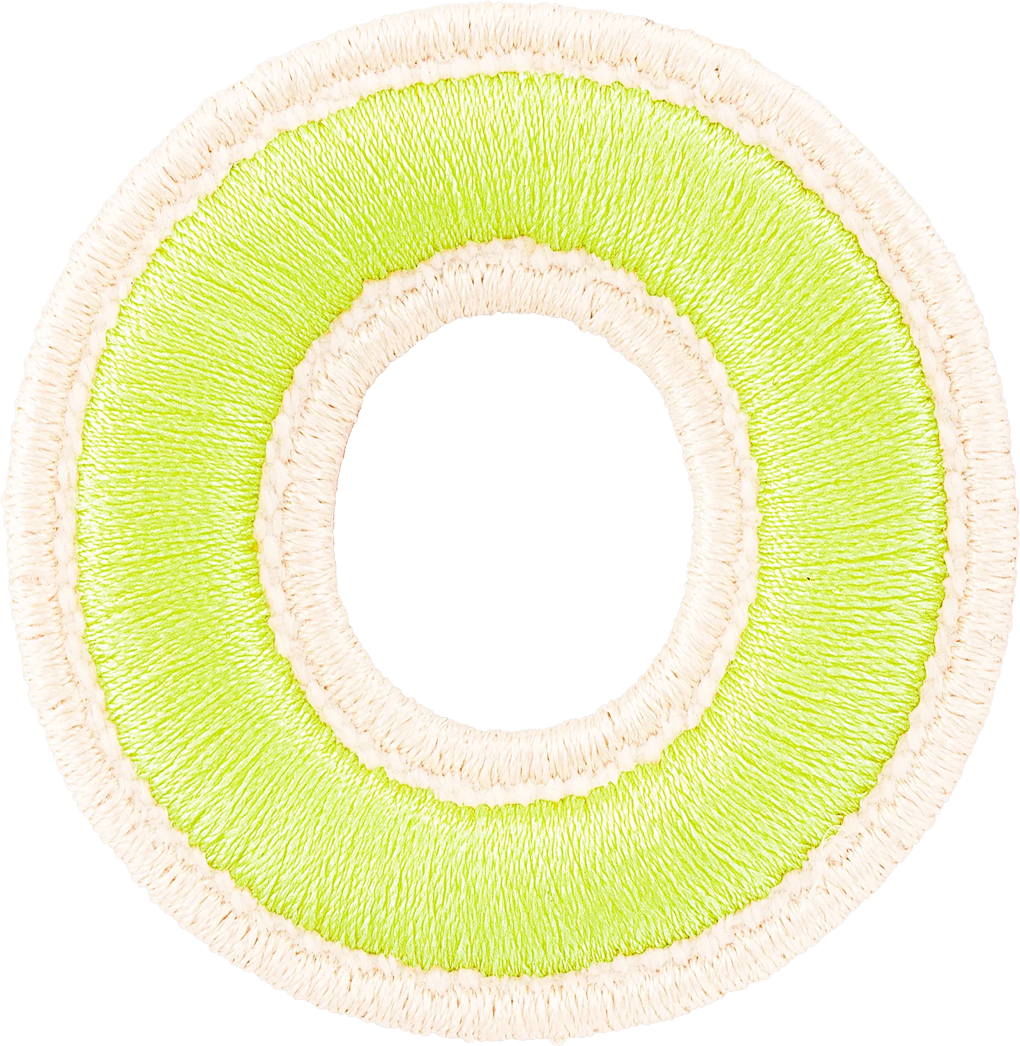 Lime Rolled Embroidery Letter Patch