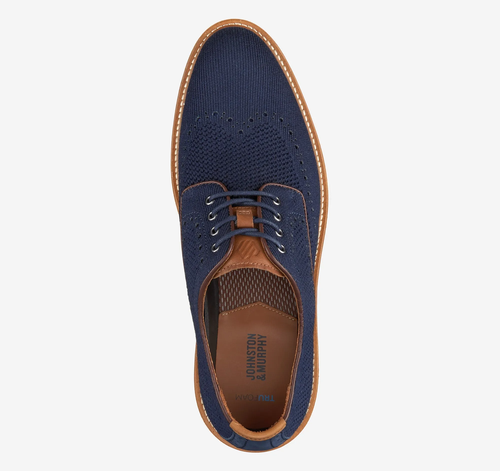 Men's Johnston & Murphy | Upton Knit Wingtip | Navy Knit