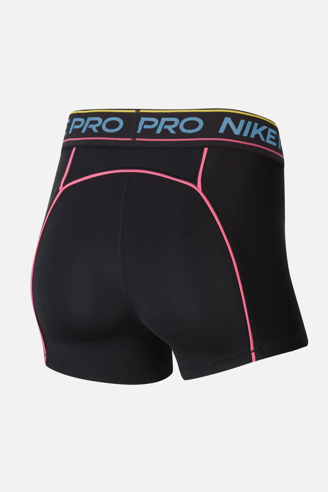 Nike Pro Short 3 In - Black/bright Crimson/laser Ora