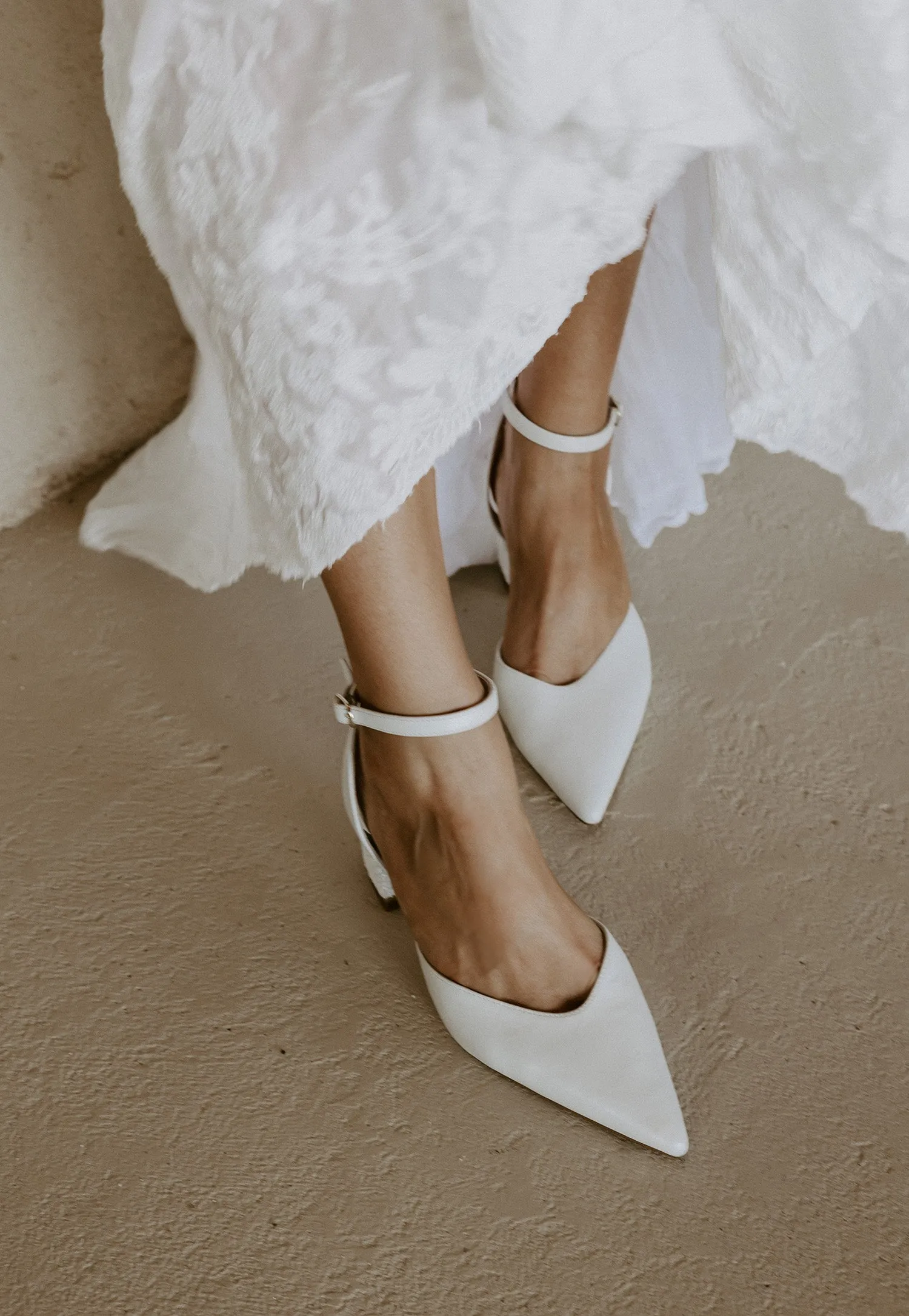 ODYSSEY - POINTED CLOSED TOE BRIDAL HEELS