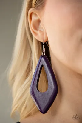 Open Door Jewelry - A SHORE Bet - Purple Earrings - Paparazzi Accessories